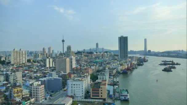 Zeitraffer Der Skyline Von Hongkong — Stockvideo