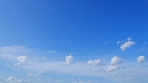 Time Lapse Video Vita Moln Rör Sig Blå Himmel — Stockvideo