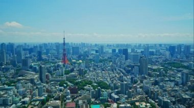  Tokyo şehrinin havadan görünüşü, Japonya