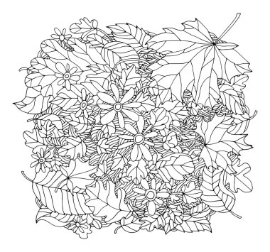 çiçek desenli çiçek ve yaprakları