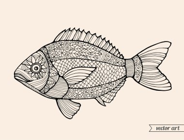 Tek renkli soyut balık