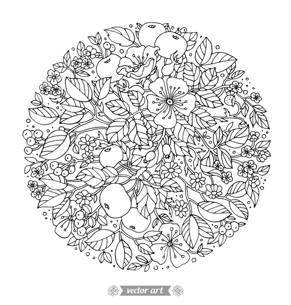 Beautiful round floral pattern — Stock Photo, Image