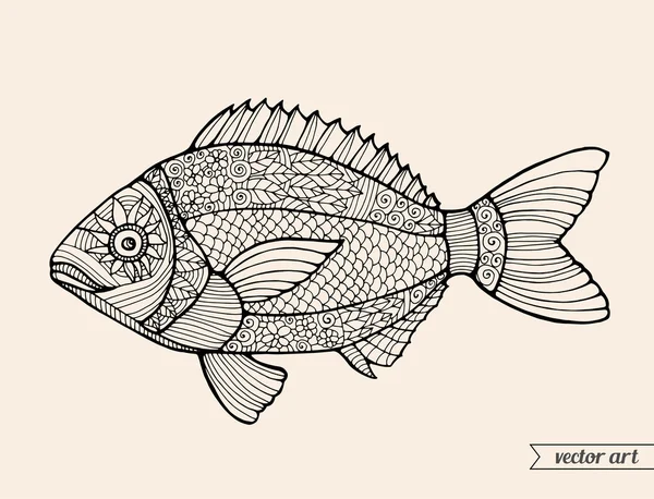 Süs grafik soyut balık