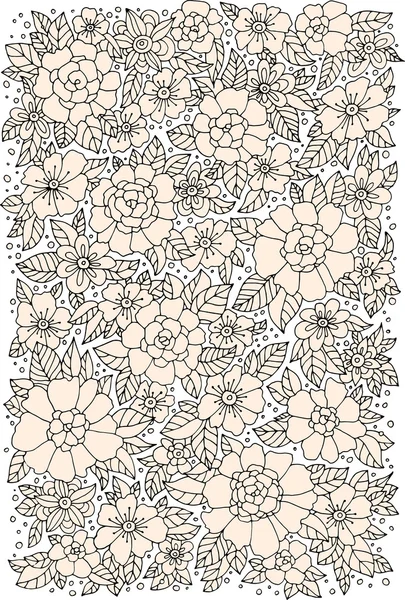 Hermoso patrón floral — Archivo Imágenes Vectoriales