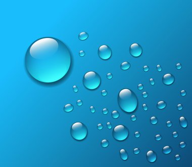 mavi su damlaları