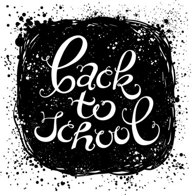 Tek renkli yazı okuluna geri dön