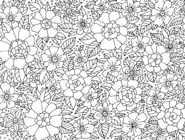 Anahat tek renkli çiçek desenli