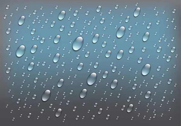 Kapky vody na šedé — Stockový vektor