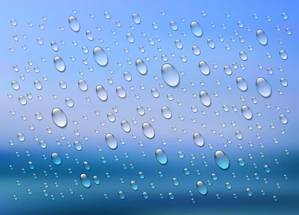 Water drops isolated on colorful background — Διανυσματικό Αρχείο