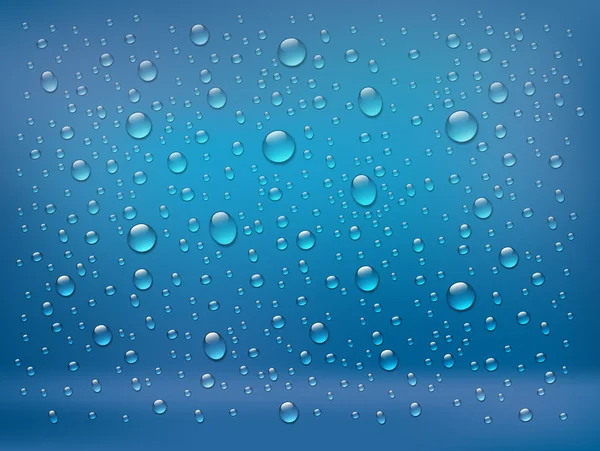 Water drops isolated on colorful background — 스톡 벡터