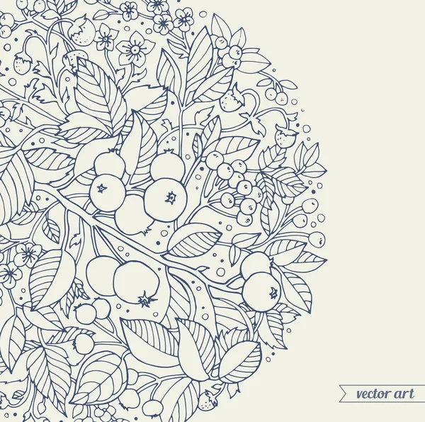 Arrondis à motif floral — Image vectorielle