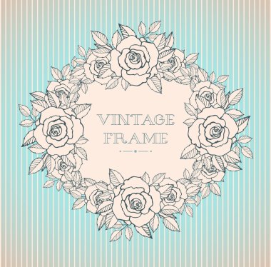 Beautiful vector vintage square frame