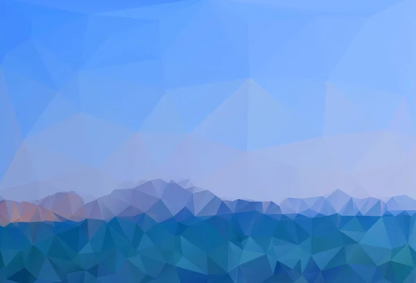 Montagnes, ciel. Fond triangle — Image vectorielle