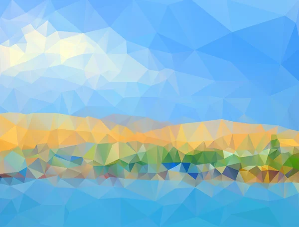 Mar, cielo al atardecer — Vector de stock