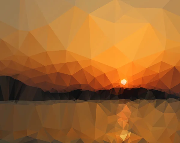 Mar, cielo al atardecer — Vector de stock