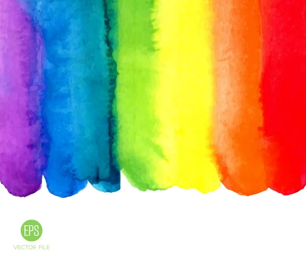 Rainbow, watercolor texture — Vector de stock