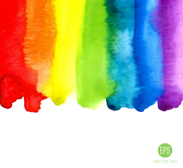 Rainbow, watercolor texture — Stock vektor
