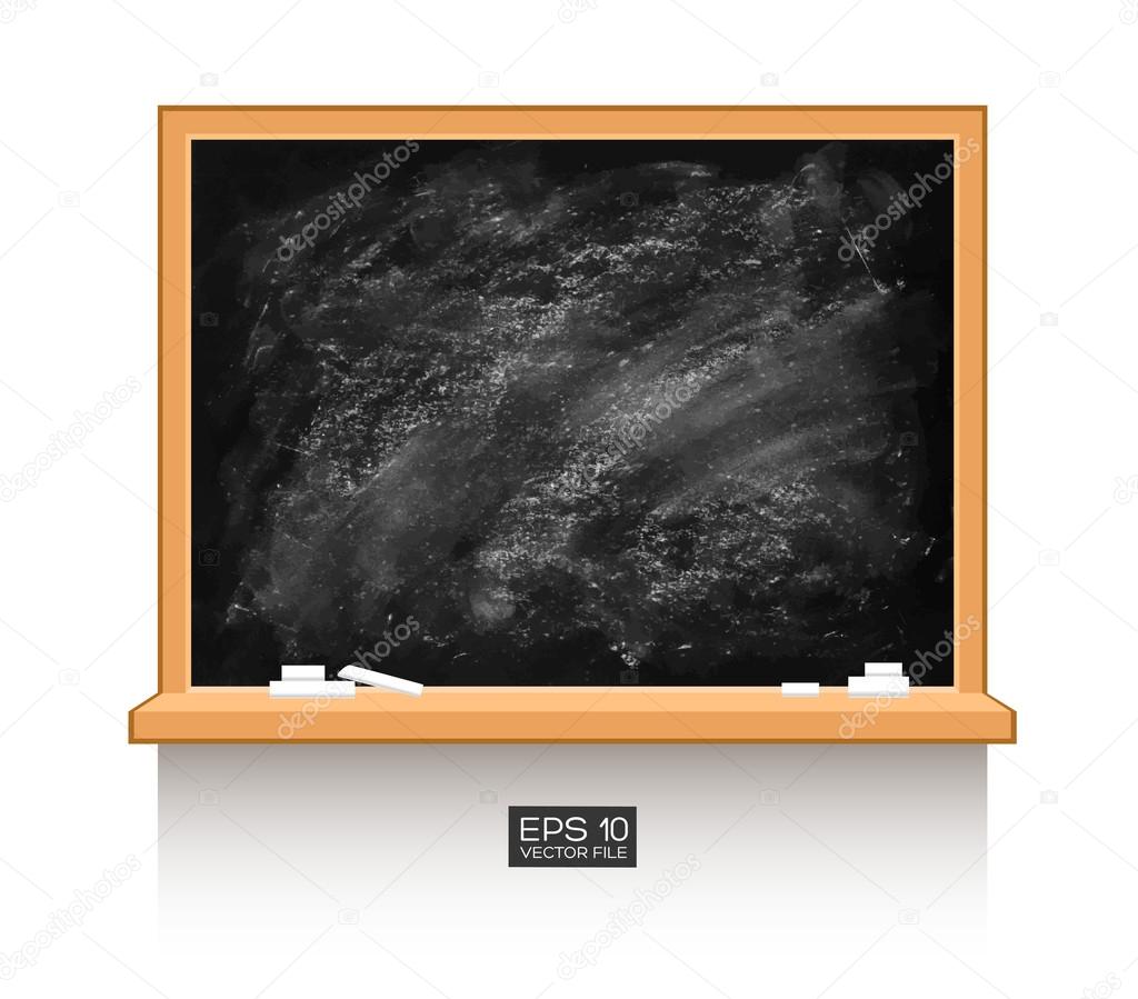 Black chalkboard with chalk stains