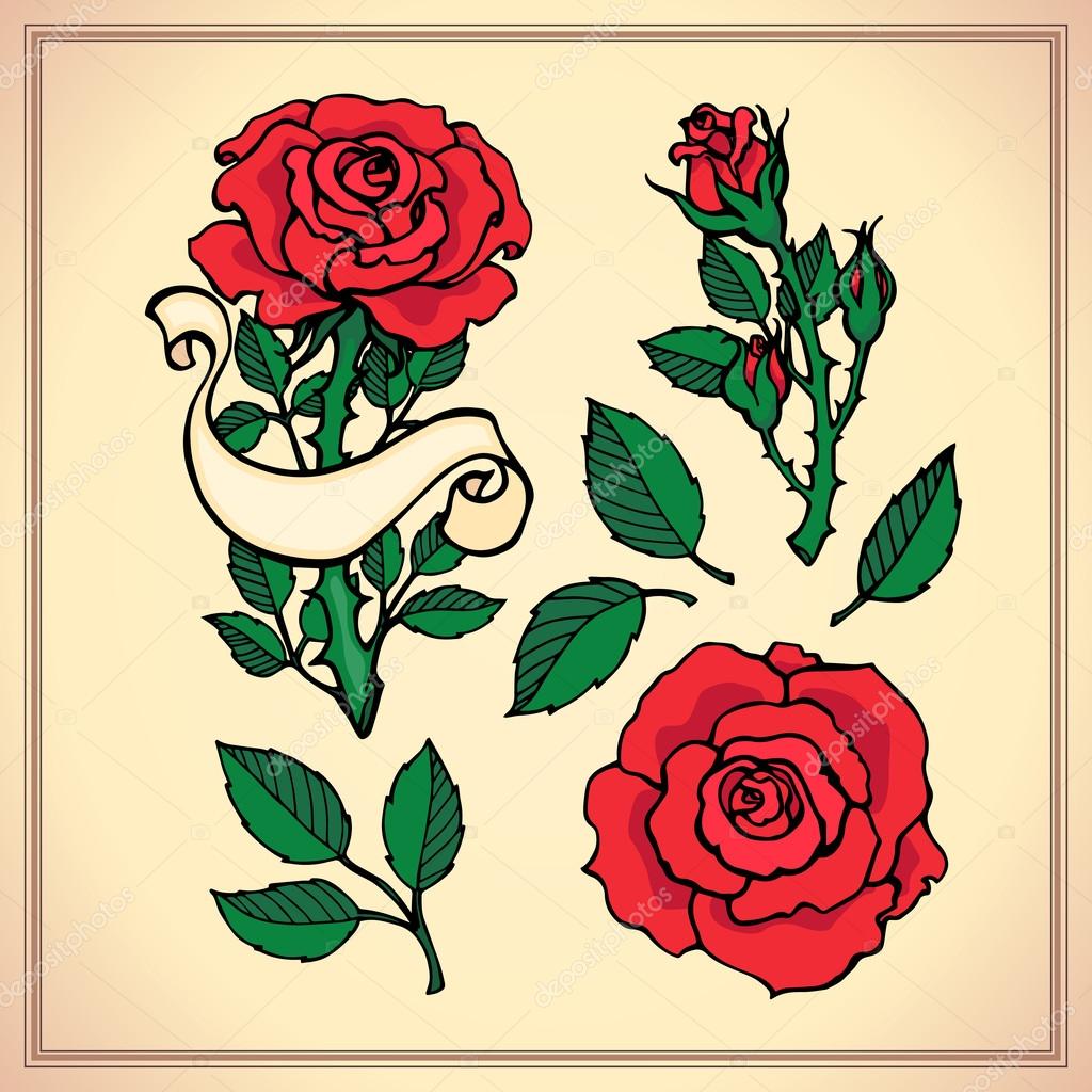 8 817 Simple Rose Drawing Vectors Royalty Free Vector Simple Rose Drawing Images Depositphotos