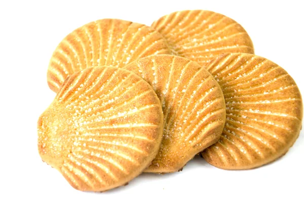 Galletas de pan corto en un blanco — Foto de Stock