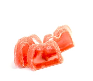 Beyaz arkaplanda jöle şekerler