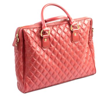 Kırmızı kadın deri omuz çantası evrak çantası