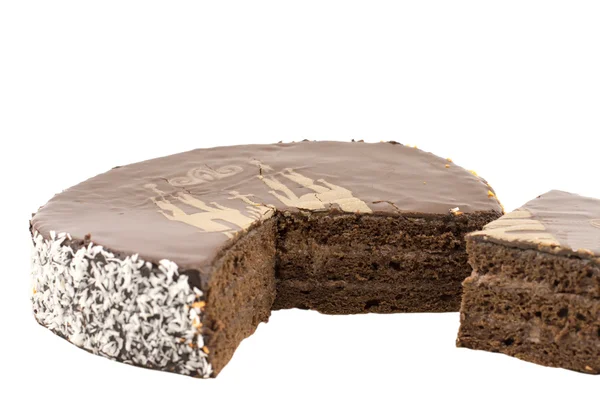Pastel de chocolate con capas — Foto de Stock