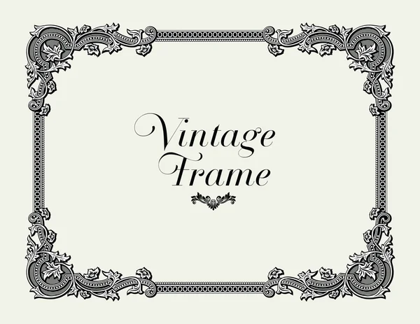 Vintage Ornament Border. Decorative Floral Frame Vector. — Stock Vector