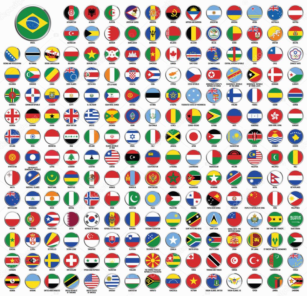 World Flags. Badge. — Stock Vector © visarts #117085166