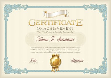 Başarı Vintage çerçeve belgesi. Manzara.               