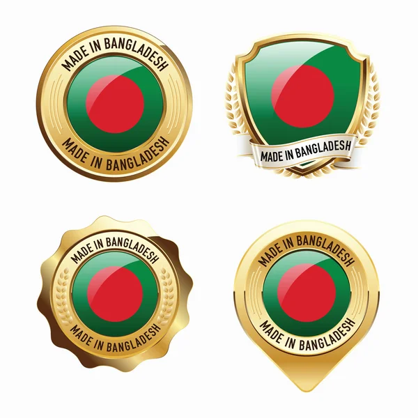 Made in Bangladesh Distintivi . — Vettoriale Stock