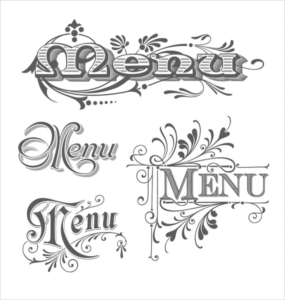 Ensemble de titres de menu — Image vectorielle