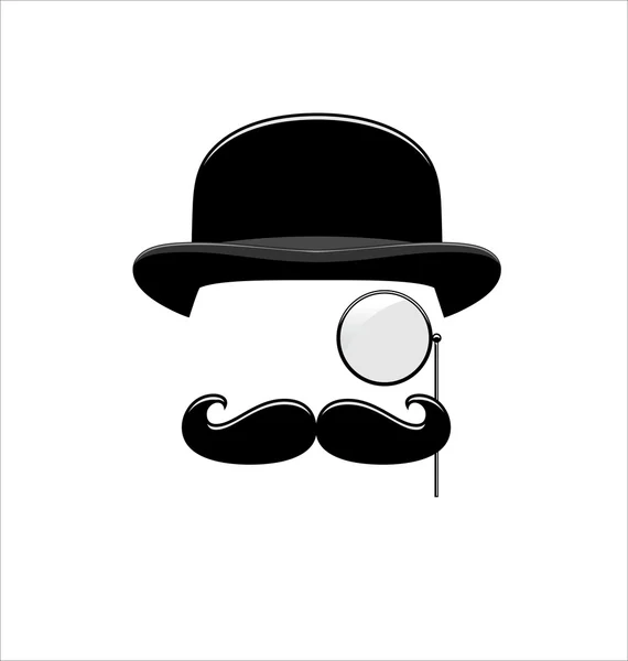 Hipster Blanco y Negro . — Vector de stock