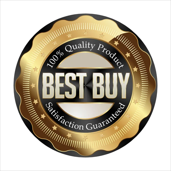 Insignia de oro y negro Best Buy . — Archivo Imágenes Vectoriales