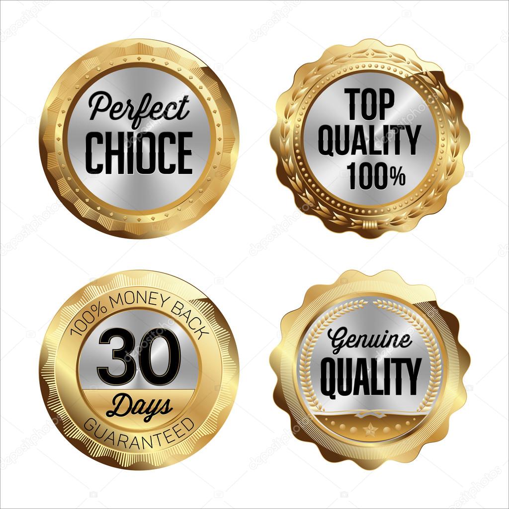 Gold and Silver Badges. Set of Four. Perfect Choice, Top Quality 100%, 30 Days Money Back, Genuine Quality.