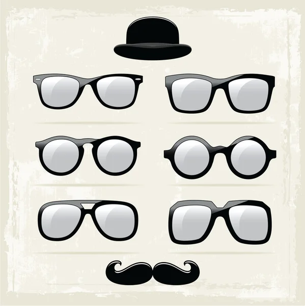 Set de gafas hipster — Archivo Imágenes Vectoriales