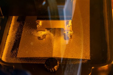 İç sergi salonunda 3D reçine yazıcısı