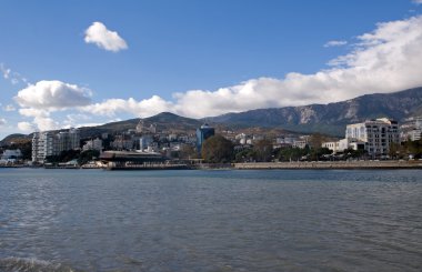 Yalta, Kırım'da, deniz görünümü