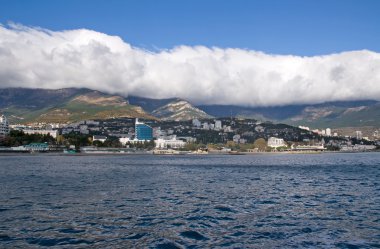 Yalta, Kırım'da, deniz görünümü