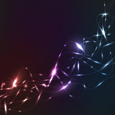 Vektör arkaplanı, parçacık dalgası, enerji soyutlaması