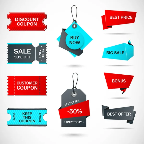 Blue Price Tags, Stickers, Banners Stock Vector by ©human_306 92461436