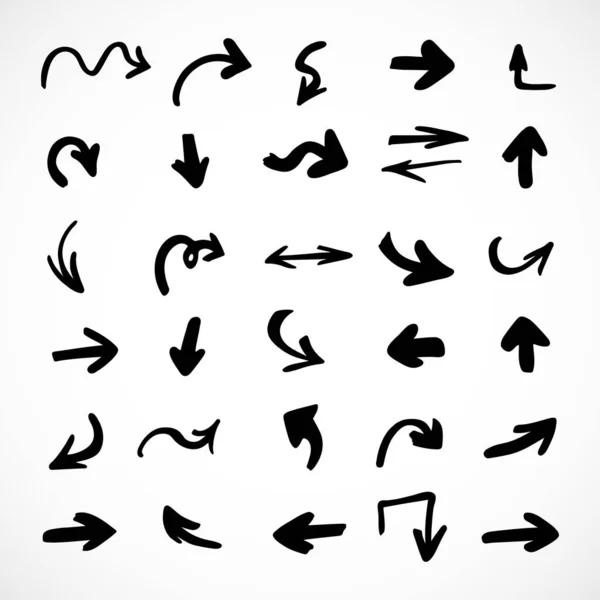 Elle çizilmiş oklar, sunum için elementler