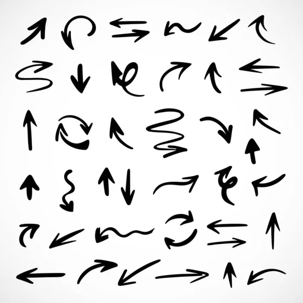 Elle çizilmiş oklar, sunum için elementler