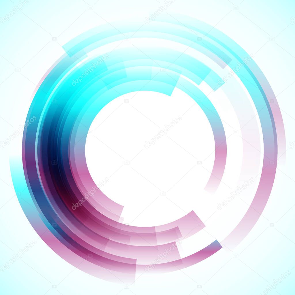 Geometric frame from circles, vector abstract background, wallpaper