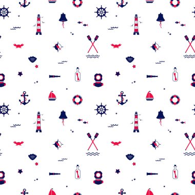 Yelken elementlerinin kusursuz dokusu. Desen, soyut arkaplan, duvar kağıdı. Denizcilik koleksiyonu, deniz seyahat simgeleri.