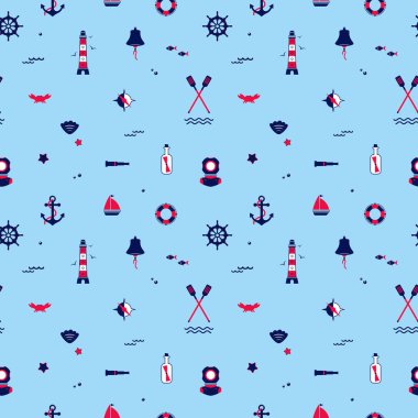 Yelken elementlerinin kusursuz dokusu. Desen, soyut arkaplan, duvar kağıdı. Denizcilik koleksiyonu, deniz seyahat simgeleri.