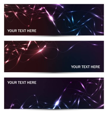 Vektör pankartı, enerji soyutlaması. Soyut arkaplan, vektör şablonu.