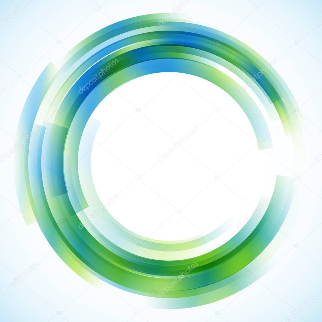 Geometric frame from circles, vector abstract background, wallpaper 