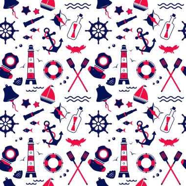Yelken elementlerinin kusursuz dokusu. Desen, soyut arkaplan, duvar kağıdı. Denizcilik koleksiyonu, deniz seyahat simgeleri.