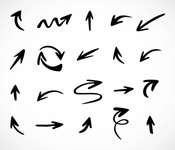 Elle çizilmiş oklar, sunum için elementler